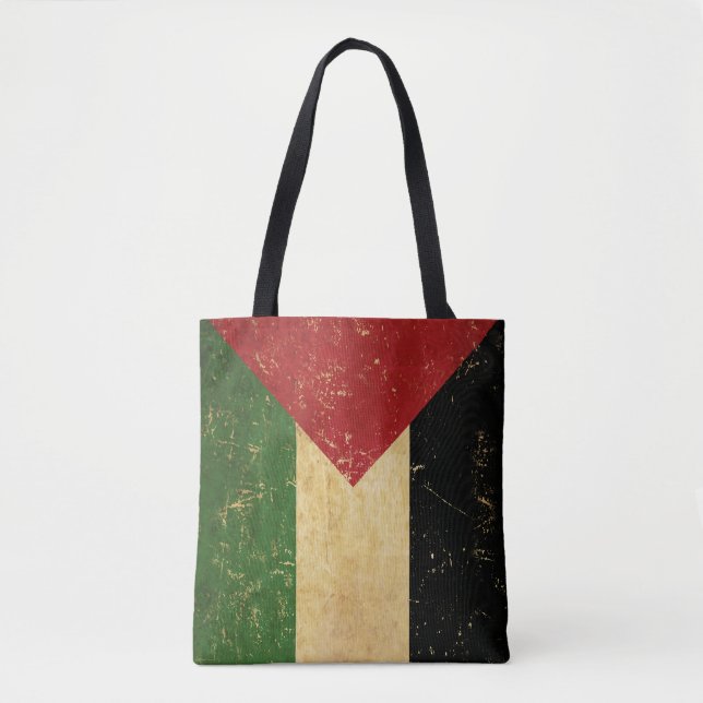 Palestinian Flag Vintage Tote Bag (Front)