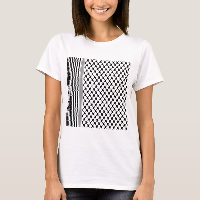 Palestinian Hatta Keffiyeh Kufiya Folk (2 Pattern) T-Shirt (Front)