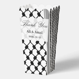 Palestinian Hatta Keffiyeh Thank You Wedding  Favour Box