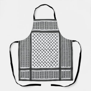 Palestinian Joranian kuffiya black & white shemag Apron