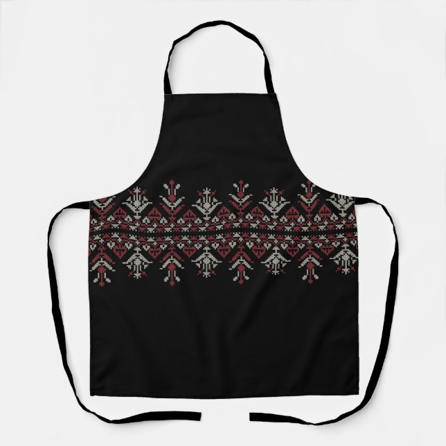 Palestinian Jordanian Tatreez embroidery pattern#5 Apron (Front)