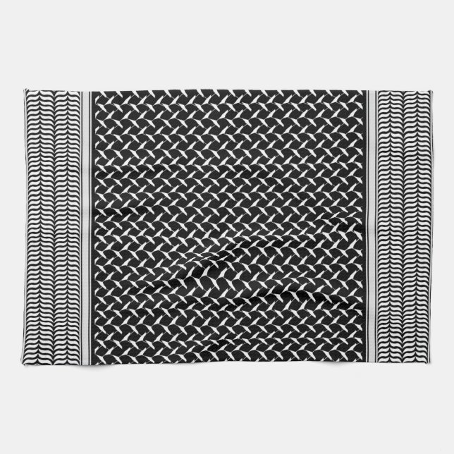 Palestinian Keffiyeh Apron Tea Towel (Horizontal)