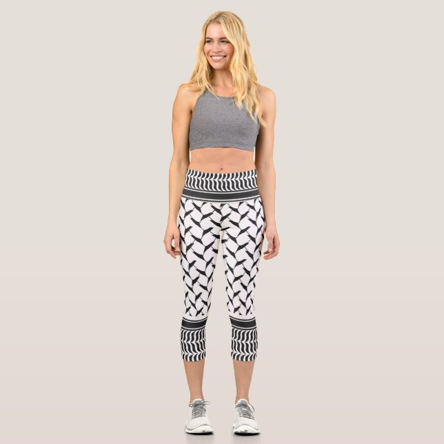 Palestinian keffiyeh capri leggings (Front)