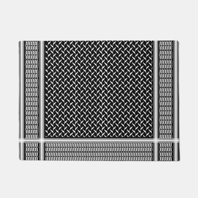 Palestinian Keffiyeh  Doormat (Front)
