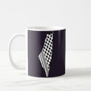 Palestinian keffiyeh, free map of Palestine Kufiya Coffee Mug