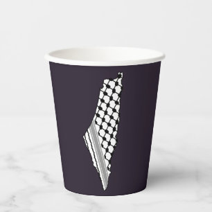 Palestinian keffiyeh, free map of Palestine Kufiya Paper Cups
