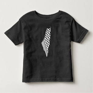 Palestinian keffiyeh, free map of Palestine Kufiya Toddler T-Shirt