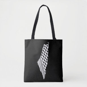 Palestinian keffiyeh, free map of Palestine Kufiya Tote Bag