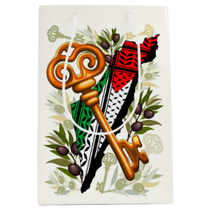 Palestinian Key Symbol of the Right of Return Medium Gift Bag