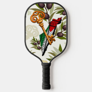 Palestinian Key Symbol of the Right of Return Pickleball Paddle