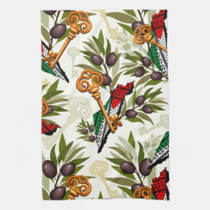 Palestinian Key Symbol of the Right of Return Tea Towel