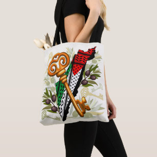 Palestinian Key Symbol of the Right of Return Tote Bag