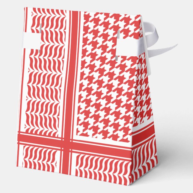 Palestinian Kuffiya Hatta Red  Favour Box (Back)