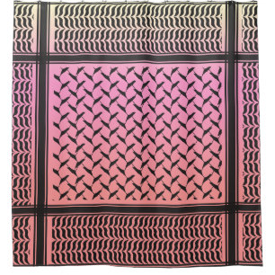 palestinian kuffiya Rose Pink and Coral Shower Curtain