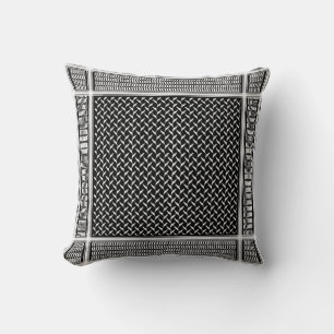 Palestinian Kufiya black Keffiyeh Tapestry Cushion
