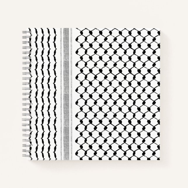 Palestinian Kufiya Custom Designed Notebook (Front)