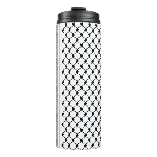 Palestinian Kufiya Custom Designed Thermal Tumbler (Front)