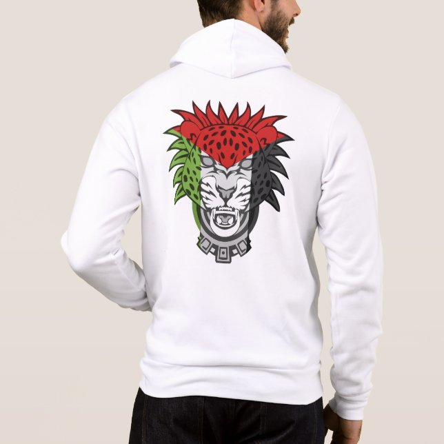 Palestinian lion - Palestine FLAG Lion Hoodie (Back)