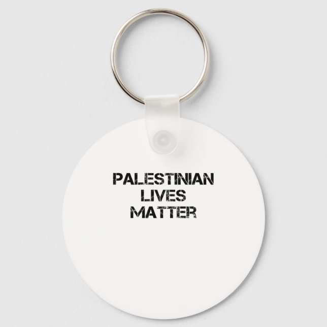 Palestinian Lives Stop Genocide In Palestine Stop  Key Ring (Front)