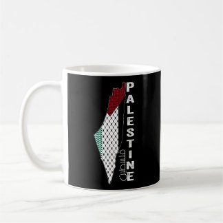 Palestinian Map Keffiyeh Thobe Patterns Palestine  Coffee Mug