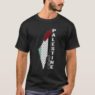 Palestinian Map Keffiyeh Thobe Patterns Palestine  T-Shirt