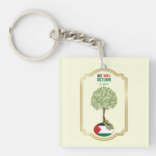 Palestinian Olive Tree: "We will Return" Key Ring