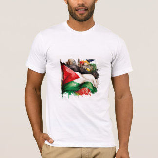 Palestinian Pride with Flag and Landmarks T-Shirt
