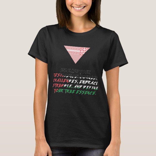 Palestinian Scarf Red arrow, Palestine T-Shirt (Front)