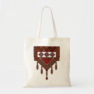 Palestinian Tatreez Cross Stitch Embroidery Art  Tote Bag
