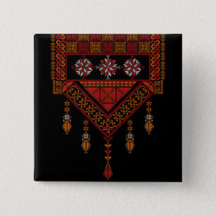 Palestinian Tatreez  Embroidery   palestine Art  15 Cm Square Badge