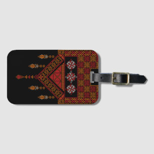 Palestinian Tatreez Embroidery palestine Art Luggage Tag