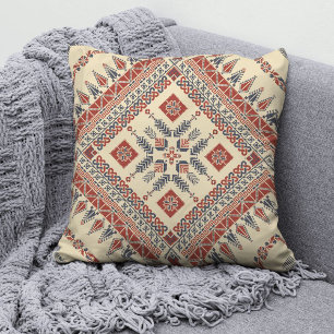 Palestinian Tatreez Fashion Throw Pillow 14