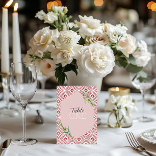 Palestinian Tatreez Red  Table Number