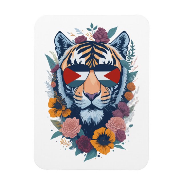 Palestinian tiger - Palestine FLAG Magnet (Vertical)