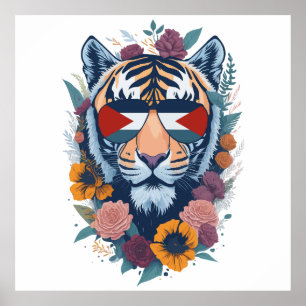 Palestinian tiger - Palestine FLAG Poster