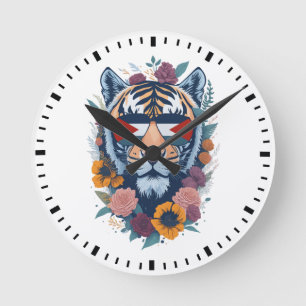 Palestinian tiger - Palestine FLAG  Round Clock