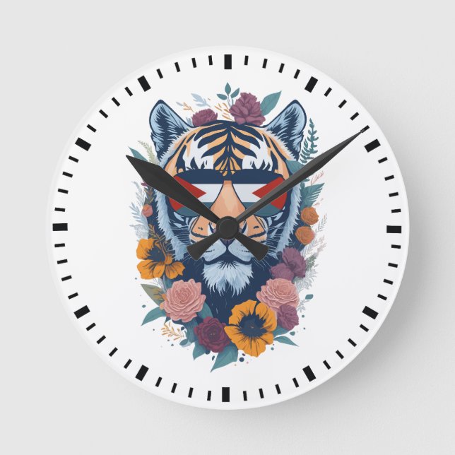 Palestinian tiger - Palestine FLAG  Round Clock (Front)