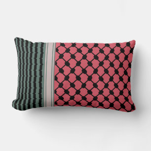 Palestinian watermelon Hatta Keffiyeh Kufiya Folk Lumbar Cushion