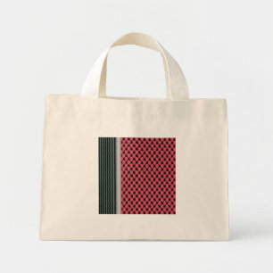 Palestinian watermelon Hatta Keffiyeh Kufiya Folk Mini Tote Bag
