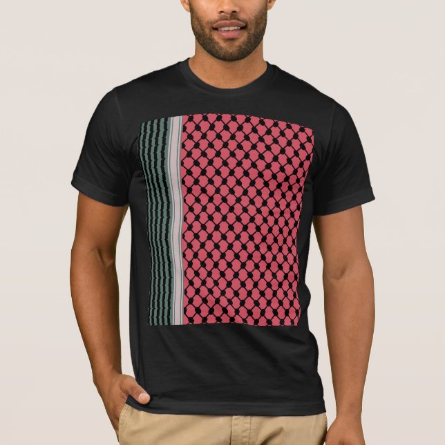 Palestinian watermelon Hatta Keffiyeh Kufiya Folk T-Shirt (Front)
