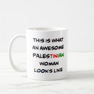 palestinian woman, awesome coffee mug