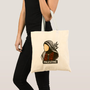 Palestinian   woman  tote bag
