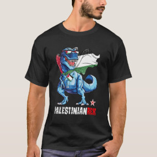 Palestinianrex Proud Palestinian Flag Fun Dinosaur T-Shirt