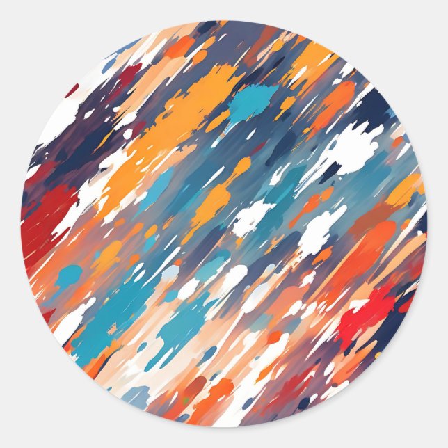 Palette Knife Texture Classic Round Sticker (Front)
