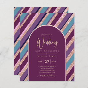 Palette Plum Purple Turquoise Rose Gold Wedding