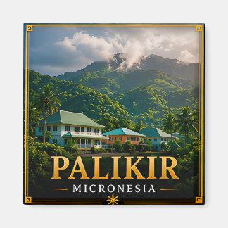 🗺️ Palikir Micronesia Souvenir For Island Travele Magnet