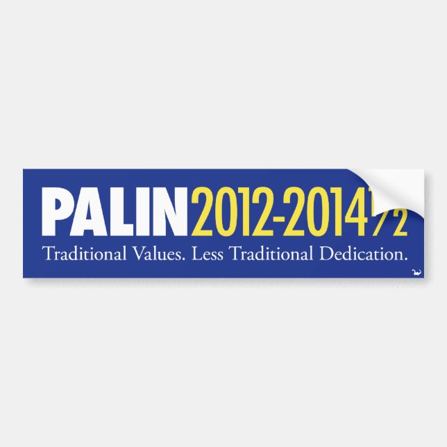 Palin 2012-2014 1/2 bumper sticker (Front)