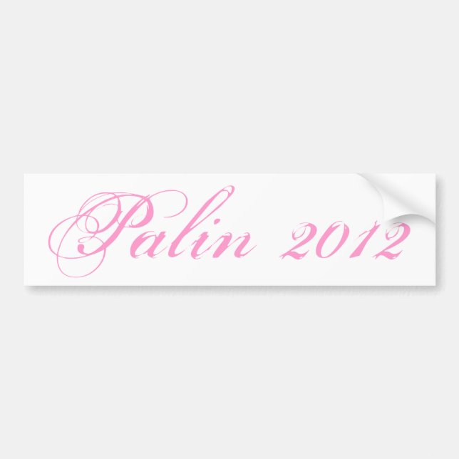 Palin 2012 (Pink) Bumper Sticker (Front)