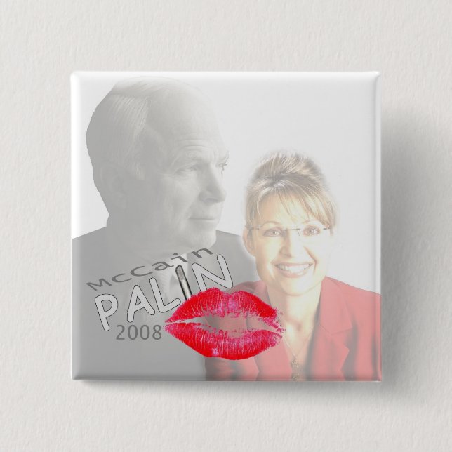 Palin and McCain 2008 picture button (Front)