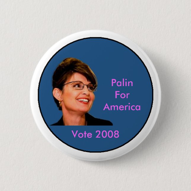 Palin for America 6 Cm Round Badge (Front)